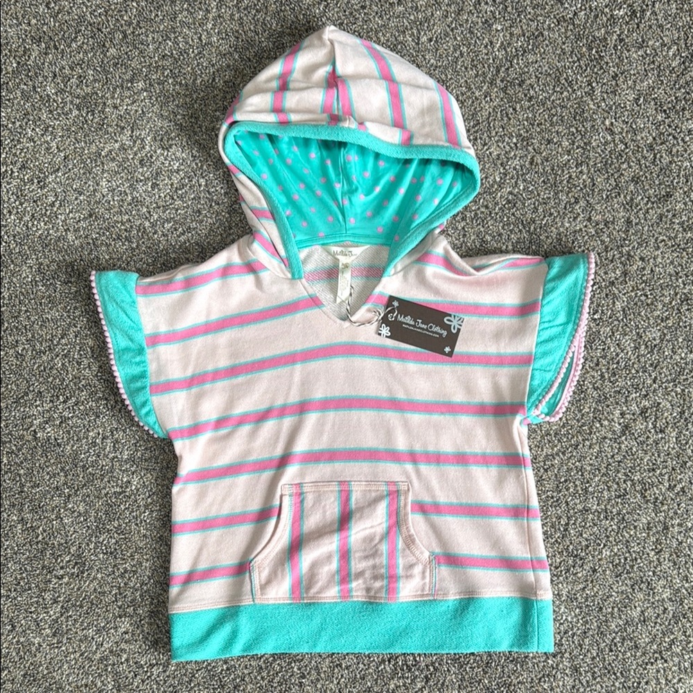 NWT Matilda Jane Top Girls 10 Enchanted Garden Hoodie Party Terry Hooded Ruffle